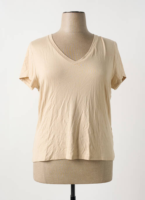 T-shirt beige EVA KAYAN pour femme