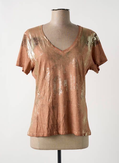 T-shirt marron EVA KAYAN pour femme
