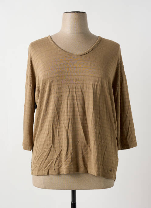 T-shirt marron TOM TAILOR pour femme