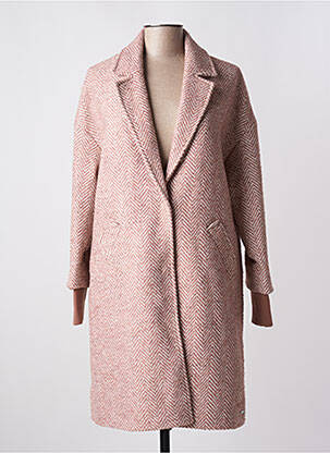 Manteau long coupe droite sans capuche rose TOM TAILOR femme