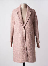 Manteau long coupe droite sans capuche rose TOM TAILOR femme