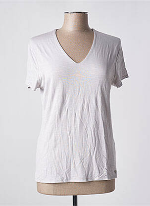 Top stretch manches courtes gris MARBLE femme