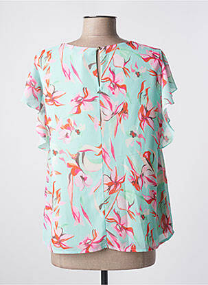 Blouse légère et transparente manches courtes vert GAUDI femme