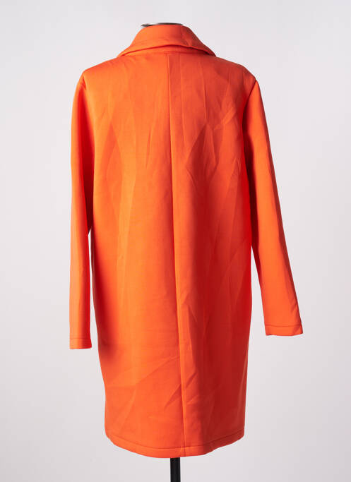 Manteau long coupe droite sans capuche orange RINO & PELLE femme