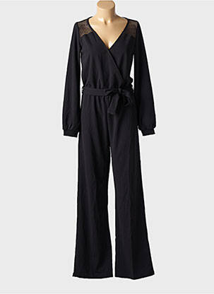 Combi-pantalon col cache-coeur manches longues noir GARCIA femme