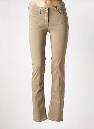 Pantalon droit stretch taille normale beige TONI femme