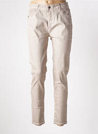 Pantalon 7/8 stretch taille normale beige EVA KAYAN femme