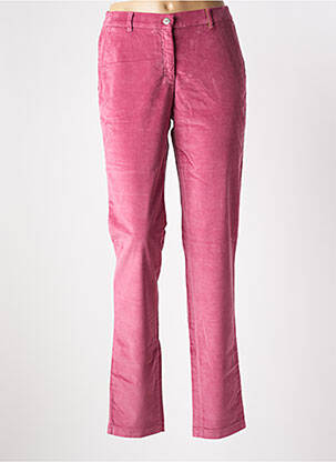 Pantalon chino fermeture zippée sous rabat boutonné taille normale rose COUTURIST femme
