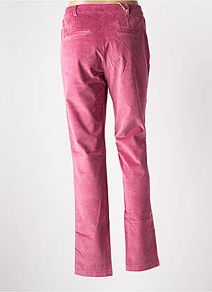 Pantalon chino fermeture zippée sous rabat boutonné taille normale rose COUTURIST femme