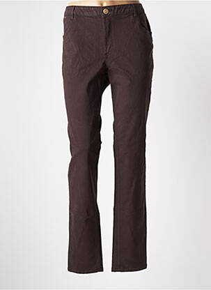 Pantalon slim stretch taille normale marron LOLA ESPELETA femme