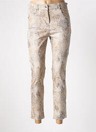 Pantalon 7/8 taille haute taille haute beige FRED SABATIER femme