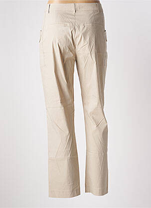 Pantalon droit stretch taille haute beige EVA KAYAN femme