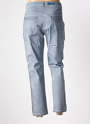 Pantalon 7/8 stretch taille normale bleu FRED SABATIER femme