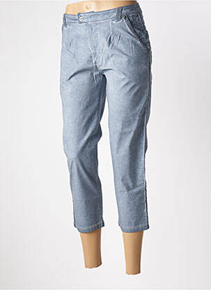 Pantacourt stretch taille normale bleu FRED SABATIER femme