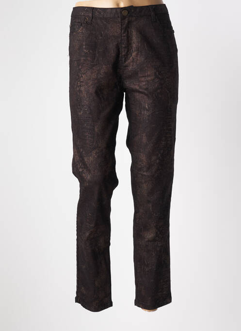 Pantalon slim marron EVA KAYAN pour femme