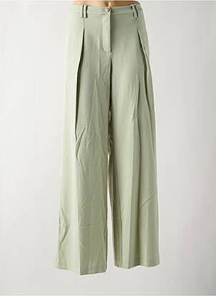 Pantalon flare taille à pinces taille haute vert TOM TAILOR femme