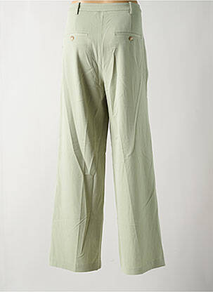 Pantalon flare taille à pinces taille haute vert TOM TAILOR femme