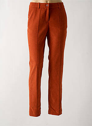 Pantalon chino fermeture zippée sous rabat boutonné taille normale orange BARILOCHE femme
