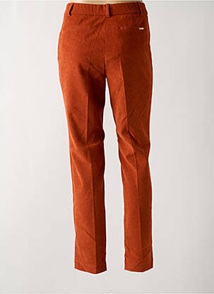 Pantalon chino fermeture zippée sous rabat boutonné taille normale orange BARILOCHE femme
