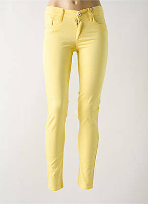 Jeans skinny taille haute taille haute jaune TIFFOSI femme