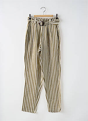 Pantalon droit coupe carotte taille haute vert TIFFOSI femme