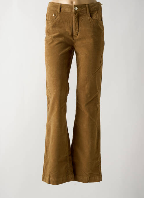Pantalon flare stretch taille haute marron LOLA ESPELETA femme