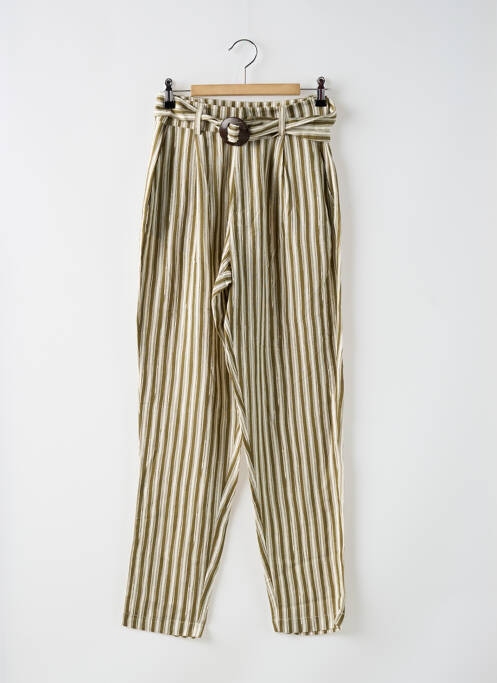 Pantalon droit coupe carotte taille haute vert TIFFOSI femme