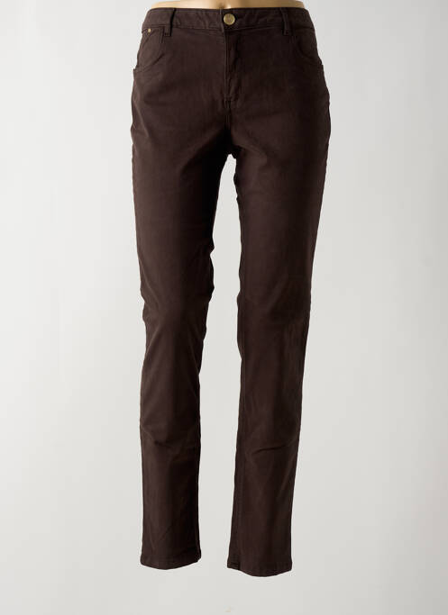 Jeans coupe slim marron LOLA ESPELETA pour femme