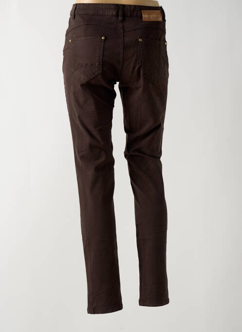 Jeans coupe slim marron LOLA ESPELETA pour femme