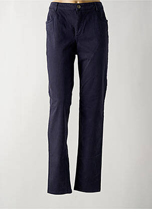 Pantalon slim tissage popeline taille normale bleu LOLA ESPELETA femme