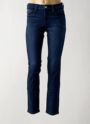 Jeans coupe slim stretch taille normale bleu fonce TOM TAILOR femme