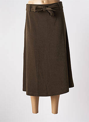 Jupe mi-longue stretch vert SURKANA femme