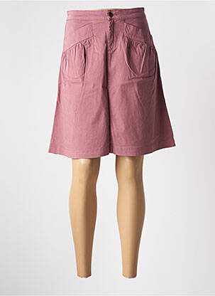 Jupe mi-longue taille à pinces rose COUTURIST femme