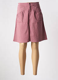 Jupe mi-longue taille à pinces rose COUTURIST femme