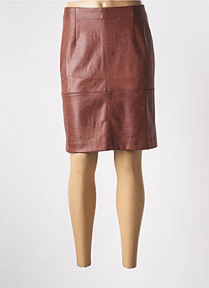 Jupe mi-longue stretch marron EVA KAYAN femme