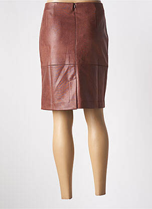 Jupe mi-longue stretch marron EVA KAYAN femme