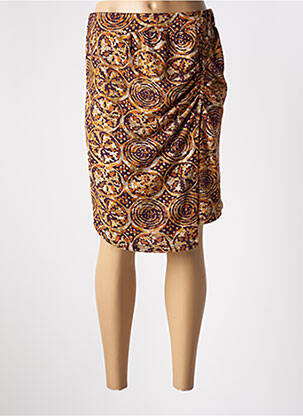 Jupe mi-longue stretch orange SURKANA femme