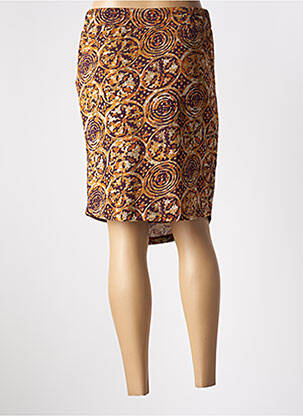 Jupe mi-longue stretch orange SURKANA femme