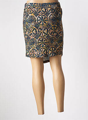 Jupe mi-longue stretch bleu SURKANA femme
