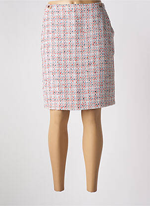Jupe mi-longue taille à pinces blanc TOM TAILOR femme