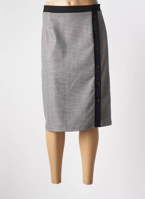 Jupe mi-longue gris FRANCE RIVOIRE pour femme