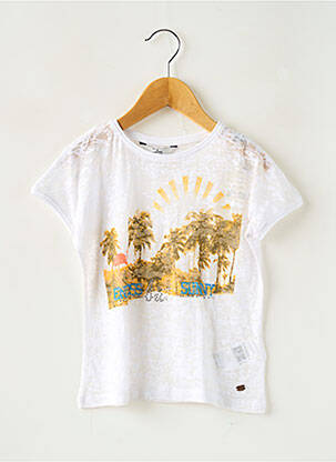T-shirt coupe droite manches courtes blanc TIFFOSI fille