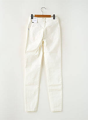 Pantalon slim tissage enduit taille haute blanc TIFFOSI femme