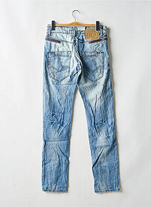 Jeans coupe slim effet usé délavé taille normale bleu ENERGIE femme