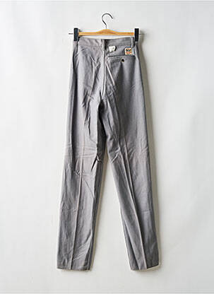 Pantalon slim taille haute taille haute gris C17 femme