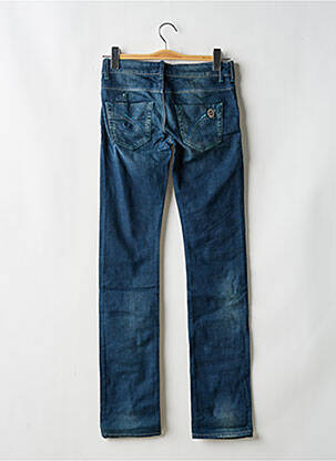 Jeans coupe droite effet usé délavé taille basse bleu KILLAH femme