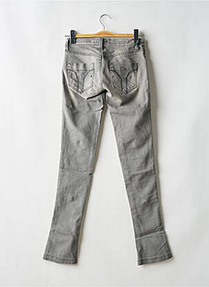 Jeans coupe slim broderie rivets taille basse gris MISS SIXTY femme