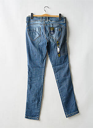 Jeans coupe slim effet usé délavé taille basse bleu KILLAH femme