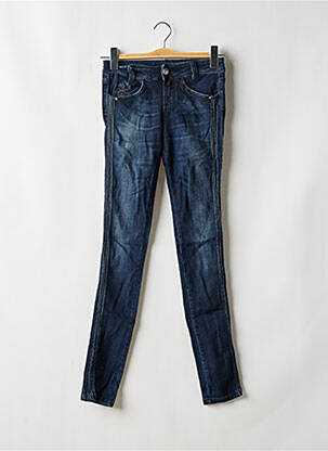 Jeans skinny effet usé délavé taille basse bleu KILLAH femme