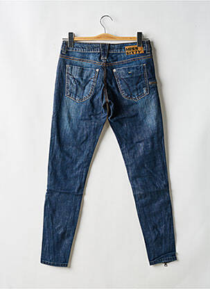Jeans coupe slim effet usé délavé taille basse bleu MISS SIXTY femme